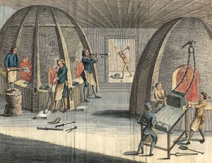 Fabbricazione del vetro, 1760 da Unbekannt