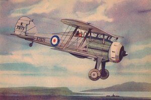 Biplano da combattimento Gloster Gladiator, c. 1944 da Unbekannt