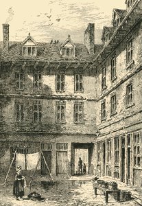 Casa degli orafi, Green Arbour Court, circa 1800, c1872 da Unbekannt