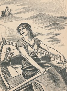 Grace Darling rema verso il relitto da Unbekannt