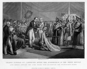 Grande Durbar a Cawnpore dopo la soppressione della rivolta dei Sepoy da Unbekannt