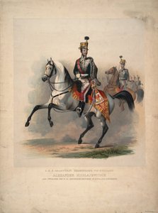 Gran Principe Alessandro Nikolaevič come Colonnello in Capo del 4° Reggimento Ussari Austriaco da Unbekannt