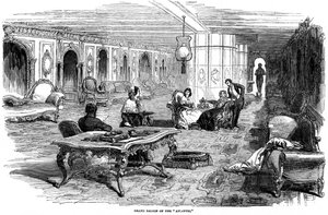 Grande salone del piroscafo Atlantic, 1850