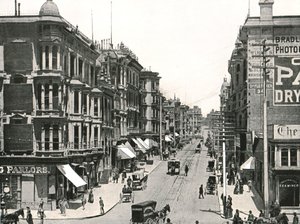 Grant Avenue guardando a nord da Market Street, San Francisco, USA, 1895 da Unbekannt