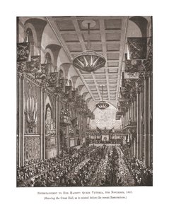 Grande Sala Guildhall, 1837, 1886 da Unbekannt