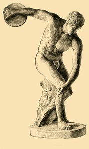 Atleta greco che lancia il disco, 1890 da Unbekannt