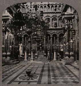 Cattedrale greca nella Chiesa del Santo Sepolcro, Gerusalemme, c1900 da Unbekannt