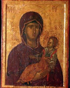 Icona greca della Vergine e del Bambino