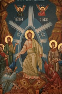 Icona greco-ortodossa: Resurrezione di Cristo, Salonicco, Grecia