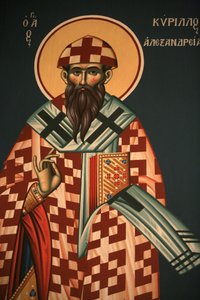 Icona ortodossa greca che raffigura San Cirillo di Alessandria, Salonicco, Grecia da Unbekannt