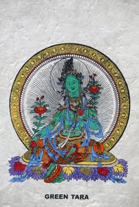 Tara Verde, simbolo buddista di prosperità. Monastero di Kopan, Bhaktapur, Nepal da Unbekannt