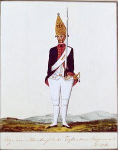 Granatiere del reggimento Zöge von Manteuffel, 1762 da Unbekannt