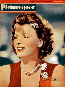 Greta Garbo 1905-1990, attrice americana di origine svedese, 1942