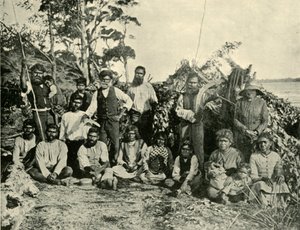 Gruppo di aborigeni, Lago Tyers, Victoria, Australia, 1901