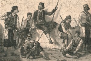 Gruppo di montenegrini, c1879 da Unbekannt