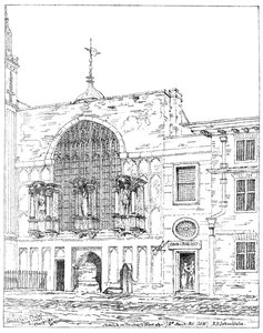 Cappella della Guildhall, King Street, Cheapside, Londra, 1886 da Unbekannt