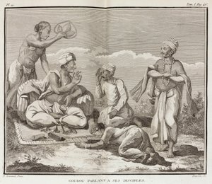 Guru e i suoi discepoli, India da Unbekannt
