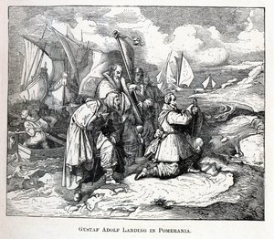 Gustavo Adolfo sbarca in Pomerania, 1882 da Unbekannt