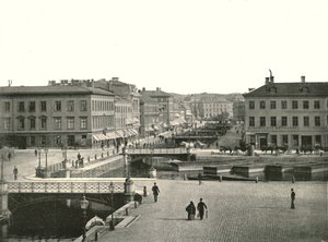 Gustav Adolfs torg e Ostra Hamngatan, Göteborg, Svezia, 1895