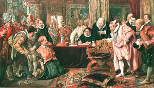 Guy Fawkes davanti a Giacomo I da Unbekannt
