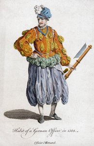 Abito di un ufficiale tedesco nel 1588, XVIII secolo da Unbekannt