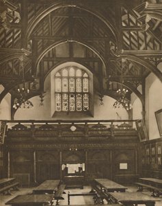 Sala di Grays Inn, dove La commedia degli errori fu rappresentata durante la vita di Shakespeare, circa 1935 da Unbekannt