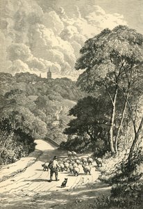 Hampstead, dalla Kilburn Road, c1876 da Unbekannt