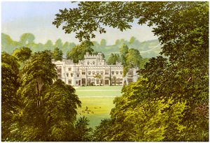 Hampton Court, Herefordshire, casa della famiglia Arkwright, c1880 da Unbekannt