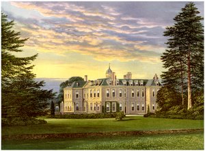 Hanbury Hall, Worcestershire, casa della famiglia Vernon, c1880 da Unbekannt