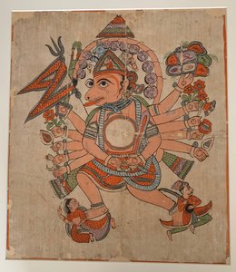 Hanuman nella sua forma tantrica a cinque teste Pancha Mukha da Unbekannt