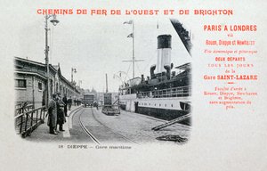 Stazione del porto, Dieppe, c1900