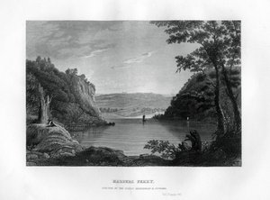 Harpers Ferry, confluenza dei fiumi Shenandoah e Potomac, Virginia Occidentale, USA, 1855