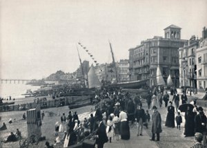Hastings - Il lungomare, con il molo, 1895 da Unbekannt
