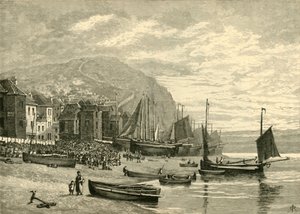 Hastings: Il quartiere dei pescatori, 1898 da Unbekannt