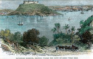 Porto di Avana, che mostra dove furono fucilati i cinquanta invasori, Cuba, c1880 da Unbekannt