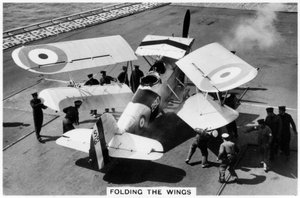Hawker Osprey sul ponte della portaerei HMS Eagle, 1937 da Unbekannt