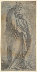 Figura maschile pesantemente drappeggiata da Unbekannt