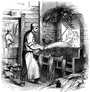 Cardatura della canapa, 1866 da Unbekannt