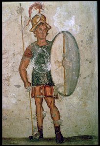 Pittura murale ellenistica di un soldato da Unbekannt