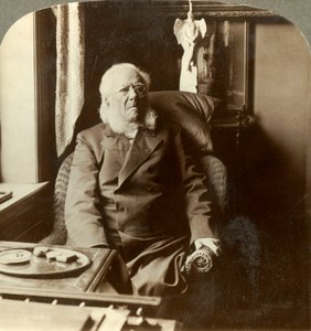 Henrik Ibsen, il poeta a cui tutto il mondo rende omaggio, a casa Christiania, Norvegia, c1905 da Unbekannt