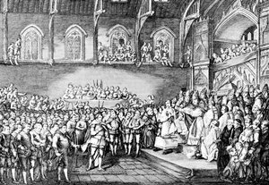 Enrico III rinnova la Magna Carta nel 1253, 1905 da Unbekannt