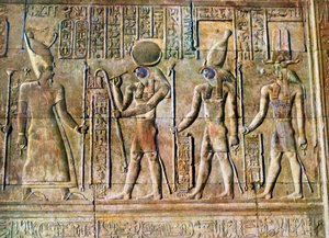 Rilievo geroglifico, Tempio di Kom Ombo, Egitto