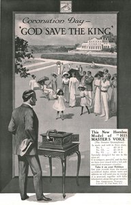 Pubblicità di His Masters Voice, 1911 da Unbekannt
