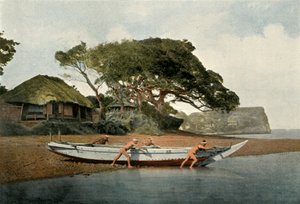 Honmoku, villaggio di pescatori vicino Yokohama, 1900 da Unbekannt