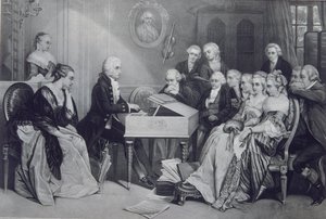 Concerto in casa della famiglia Mozart a Vienna, XIX secolo da Unbekannt