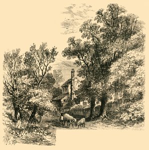 Casa a Craven Hill nel 1760, c1876 da Unbekannt