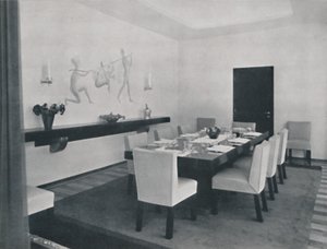 Casa a Bucarest di Rudolf Frankel - La sala da pranzo, 1942 da Unbekannt