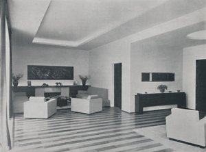 Casa a Bucarest di Rudolf Frankel - Il soggiorno, 1942 da Unbekannt