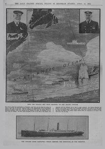 Come il Titanic incontrò il disastro..., e Il transatlantico Cunard Carpathia..., 20 aprile 1912 da Unbekannt
