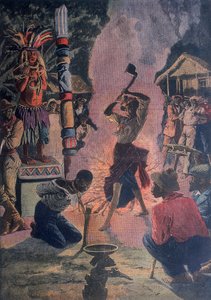 Sacrificio umano, Lafayette, Louisiana, USA, 1912 da Unbekannt